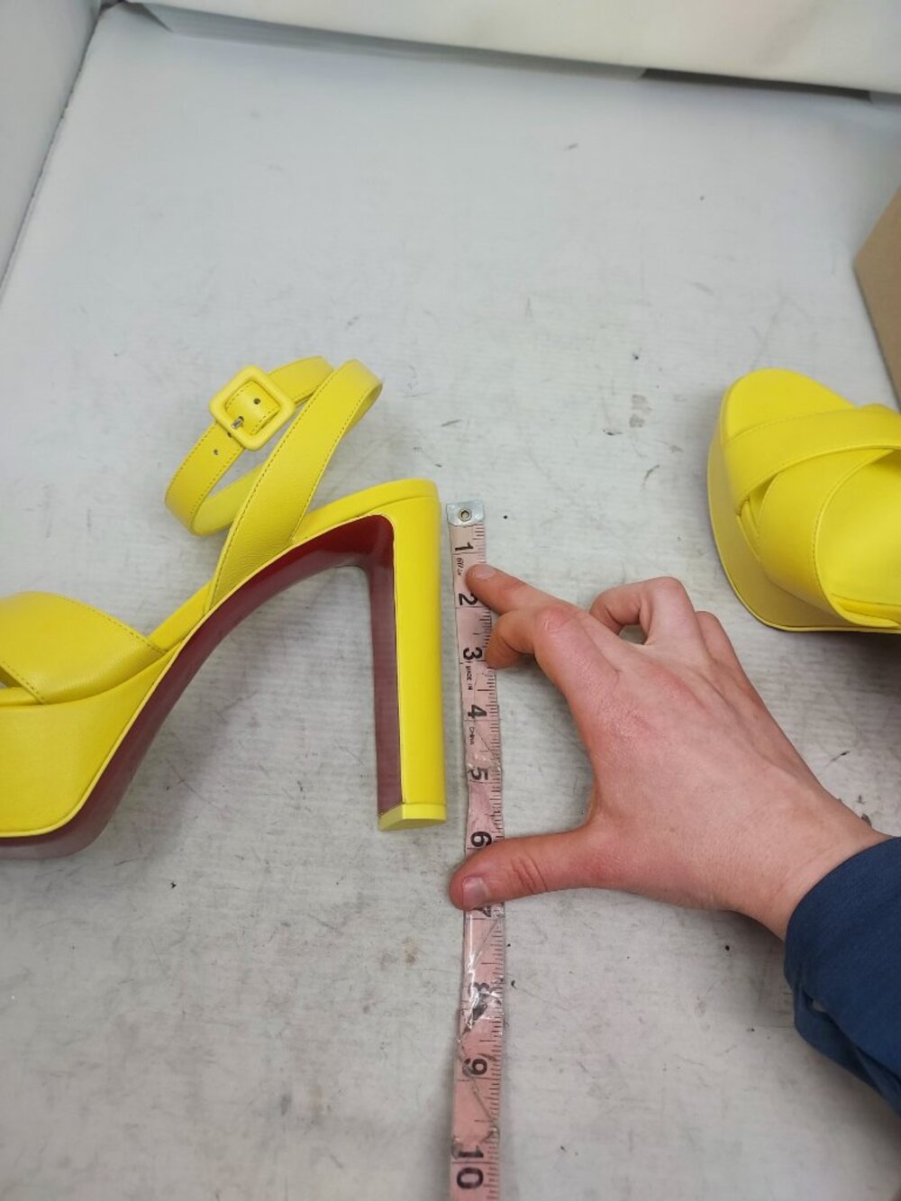 Christian Louboutin Yellow Strappy Supramariza Platform Sandal - Picture 10 of 11